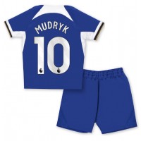Chelsea Mykhailo Mudryk #10 Replika babykläder Hemmaställ Barn 2023-24 Kortärmad (+ korta byxor)